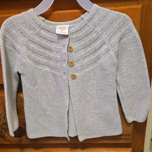 2T girls wonder nation grey button sweater